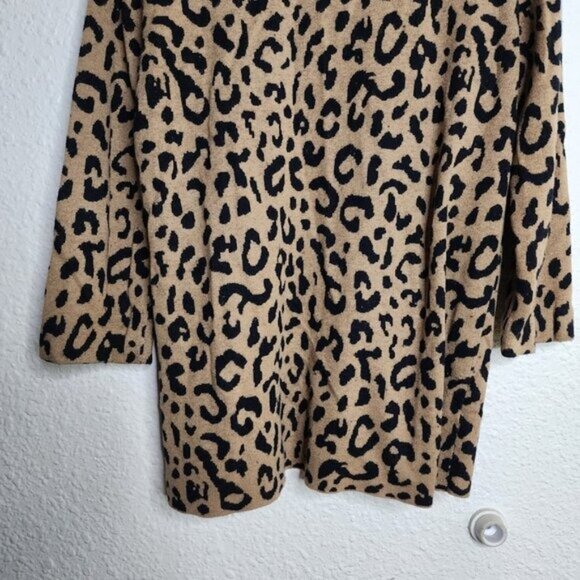 J.Crew Sophie Open-Front Sweater-Blazer in leopard Women's Size Medium #AB875 - Picture 6 of 8